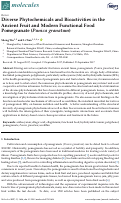 Cover page: Diverse Phytochemicals and Bioactivities in the Ancient Fruit and Modern Functional Food Pomegranate (Punica granatum)