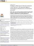 Cover page: Multigenic DNA vaccine induces protective cross-reactive T cell responses against heterologous influenza virus in nonhuman primates