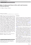 Cover page: Risk of Cardiovascular Disease in First and Second Generation Mexican-Americans