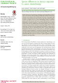 Cover page: Species differences in tumour responses to cancer chemotherapy.