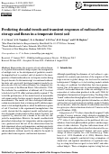 Cover page: Predicting decadal trends and transient responses of radiocarbon storage and fluxes in a temperate forest soil