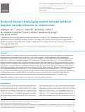 Cover page: Reduced dorsal striatal gray matter volume predicts implicit suicidal ideation in adolescents.