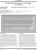 Cover page: Perinatal Stroke Presenting as Arm Swelling: A Case Report