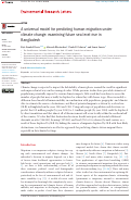 Cover page: A universal model for predicting human migration under climate change: examining future sea level rise in Bangladesh