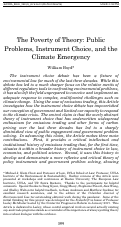 Cover page: The Poverty of Theory: Public Problems, Instrument Choice, and the Climate Emergency