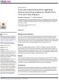 Cover page: Costs associated with policies regarding alcohol use during pregnancy: Results from 1972-2015 Vital Statistics