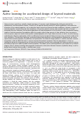 Cover page: Active learning for accelerated design of layered materials
