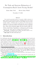 Cover page: Fat tails and spurious estimation of consumption-based asset pricing models