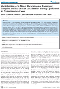 Cover page: Identification of a Novel Chromosomal Passenger Complex and Its Unique Localization during Cytokinesis in Trypanosoma brucei