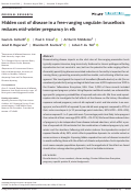 Cover page: Hidden cost of disease in a free‐ranging ungulate: brucellosis reduces mid‐winter pregnancy in elk