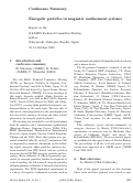 Cover page: Energetic particles in magnetic confinement systems - Report on the 6th IAEA Technical Committee Meeting held at Naka-machi, Naka-gun, Ibaraki, Japan - 12-14 October 1999