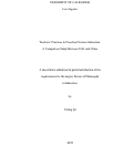 Cover page: Teachers’ Practices in Preschool Science Education: A Comparison Study Between USA and China