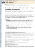 Cover page: Serum Albumin as a Predictor of Mortality in Peritoneal Dialysis: Comparisons With Hemodialysis