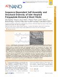 Cover page: Sequence-Dependent Self-Assembly and Structural Diversity of Islet Amyloid Polypeptide-Derived β‑Sheet Fibrils