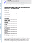 Cover page: Adverse childhood experiences (ACEs), cell-mediated immunity, and survival in the context of cancer
