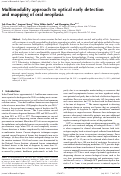 Cover page: Multimodality approach to optical early detection and  mapping of oral neoplasia