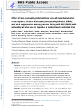 Cover page: Effect of two counseling interventions on self-reported alcohol consumption, alcohol biomarker phosphatidylethanol (PEth), and viral suppression among persons living with HIV (PWH) with unhealthy alcohol use in Uganda: A randomized controlled trial.