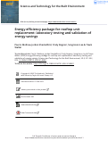 Cover page: Energy efficiency package for rooftop unit replacement: laboratory testing and validation of energy savings