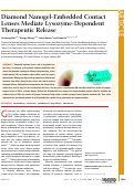 Cover page: Diamond Nanogel-Embedded Contact Lenses Mediate Lysozyme-Dependent Therapeutic Release