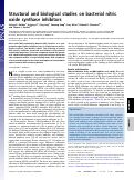 Cover page: Structural and biological studies on bacterial nitric oxide synthase inhibitors.