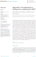 Cover page: Abnormal c-Fos expression in TetTag mice containing fos-EGFP