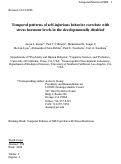 Cover page: Temporal patterns of self-injurious behavior correlate with stress hormone levels in the developmentally disabled