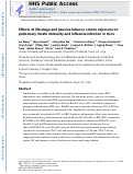 Cover page: Effects of life-stage and passive tobacco smoke exposure on pulmonary innate immunity and influenza infection in mice