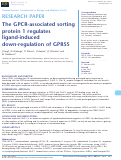 Cover page: The GPCR‐associated sorting protein 1 regulates ligand‐induced down‐regulation of GPR55