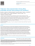 Cover page: Subjective Value Representations during Effort, Probability, and Time Discounting across Adulthood