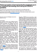 Cover page: Patient perceptions of personal protective equipment use in an outpatient dermatology clinic during the COVID-19 pandemic