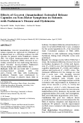 Cover page: Effects of Gocovri (Amantadine) Extended Release Capsules on Non-Motor Symptoms in Patients with Parkinson’s Disease and Dyskinesia