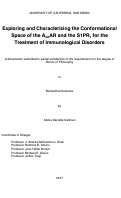 Cover page: Exploring and Characterizing the Conformational Space of the A2AAR and the S1PR1 for the Treatment of Immunological Disorders
