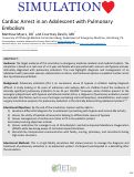 Cover page: Cardiac Arrest in an Adolescent with Pulmonary Embolism