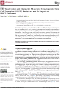 Cover page: EBV Reactivation and Disease in Allogeneic Hematopoietic Stem Cell Transplant (HSCT) Recipients and Its Impact on HSCT Outcomes.
