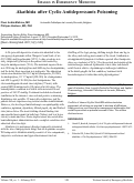 Cover page: Akathisia after Cyclic Antidepressants Poisoning