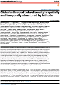 Cover page: Global arthropod beta-diversity is spatially and temporally structured by latitude.