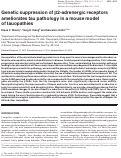 Cover page: Genetic suppression of β2-adrenergic receptors ameliorates tau pathology in a mouse model of tauopathies