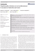 Cover page: Hospital quality indicators are not unidimensional: A reanalysis of Lieberthal and Comer