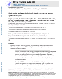 Cover page: Multicenter Analysis of Electronic Health Record Use among Ophthalmologists