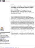 Cover page: Correction: Correction: A Novel Rhabdovirus Associated with Acute Hemorrhagic Fever in Central Africa