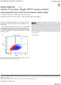 Cover page: Author Correction: Single CD271 marker isolates mesenchymal stem cells from human dental pulp