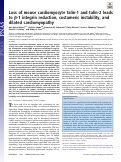 Cover page: Loss of mouse cardiomyocyte talin-1 and talin-2 leads to β-1 integrin reduction, costameric instability, and dilated cardiomyopathy