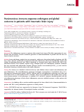 Cover page: Parsimonious immune-response endotypes and global outcome in patients with traumatic brain injury.