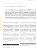 Cover page: High membrane permeability for melatonin