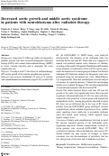 Cover page: Decreased aortic growth and middle aortic syndrome in patients with neuroblastoma after radiation therapy