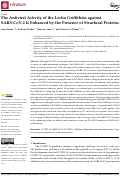 Cover page: The Antiviral Activity of the Lectin Griffithsin against SARS-CoV-2 Is Enhanced by the Presence of Structural Proteins.