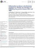 Cover page: Inflammation produces catecholamine resistance in obesity via activation of PDE3B by the protein kinases IKKε and TBK1