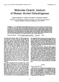 Cover page: Molecular genetic analysis of human alcohol dehydrogenase