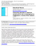 Cover page: Citizenship education in American schools and its role in developing civic engagement: a review of the research