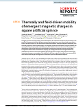 Cover page: Thermally and field-driven mobility of emergent magnetic charges in square artificial spin ice